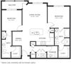 B4 2D Floor Plan Two-Bedroom Floor Plan B4 | Axis Hamilton partments